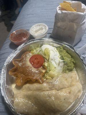 Chips and Shrimp Chimichangas