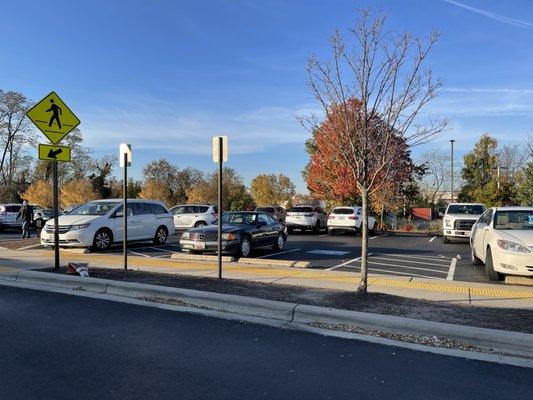 Supermarket parking lot