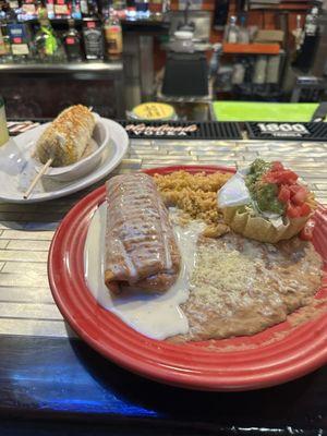 Chimichanga Elote Mexicano