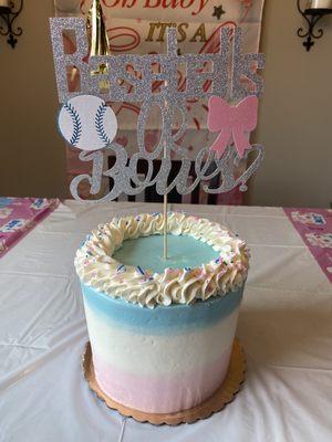 Gender reveal cake