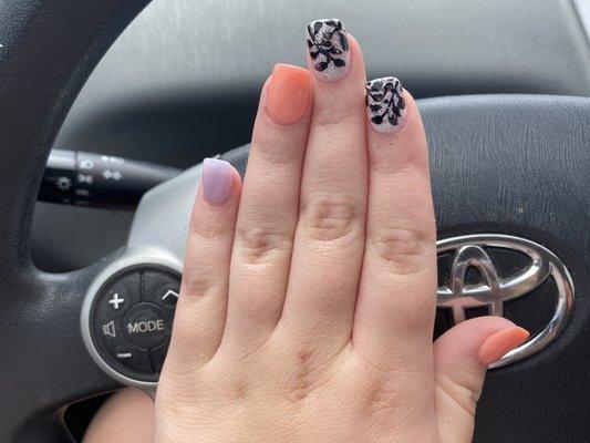 My nails with a design