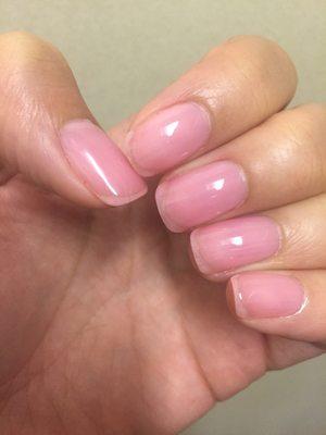 Pink hue gel polish