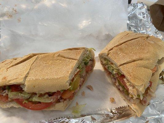 Carrucho (conch), Pulpo (octopus) & Shrimp Sandwich; DELICIOUSLY REFRESHING!