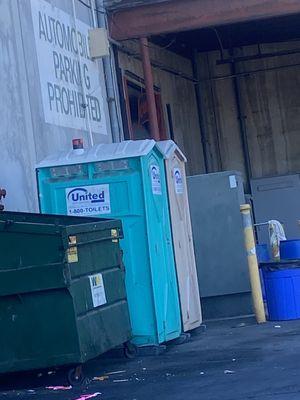 Awful porta potties are all they have.