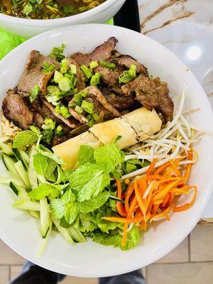 BÚN THỊT NƯỚNG CHẢ GIÒ- BBQ PORK AND EGGROLL VERMICELLI