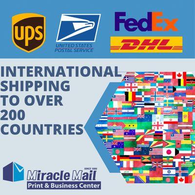 Need to ship internationally? We can help. We can help you compare prices from UPS, USPS, FedEx and DHL.