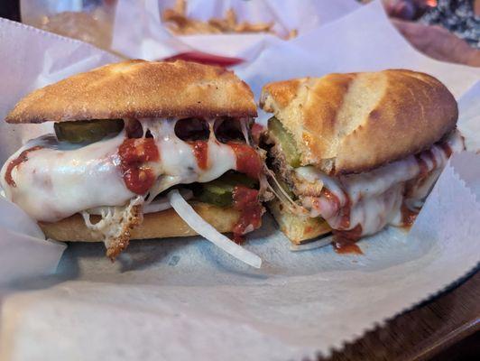 Amazing steak hoagie.