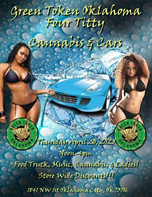 Come by and get your doobies and a clean car. Car wash is a $20 donation. free food with purchase. see store for details