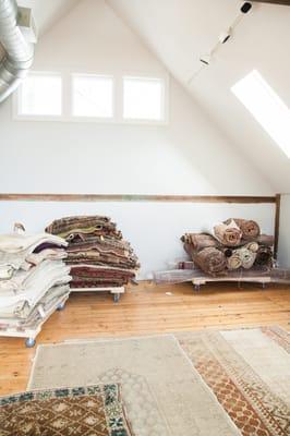 Natural light rug studio