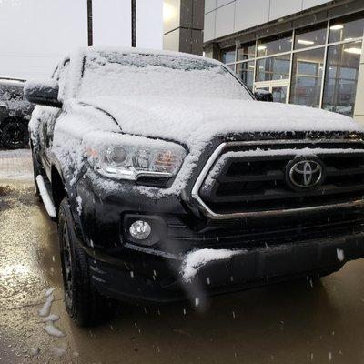 Toyota Tacoma in the snow