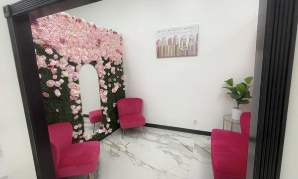 Pink waiting room