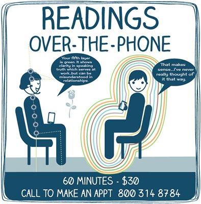 Readings Via Phone are Available Also!