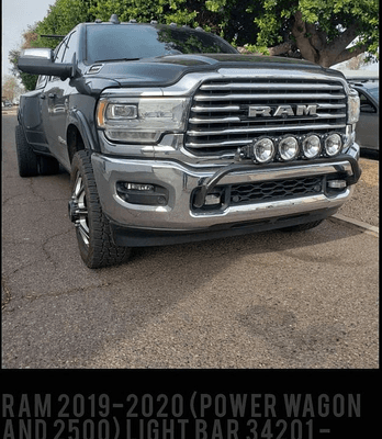 2019 to 2021 Dodge 2500/3500 or Power wagon front bolt on light bar.