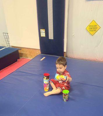 Gymnastics is the perfect first step for any small child to develop physical, cognitive and social skills.