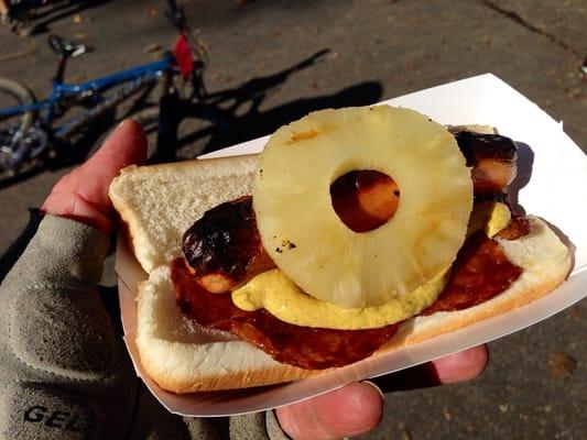 Any shop that serves you this 60 miles into a mountain bike race deserves all your business.  (There's bacon under that...yup)