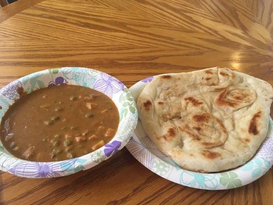 Peas & Paneer and Naan