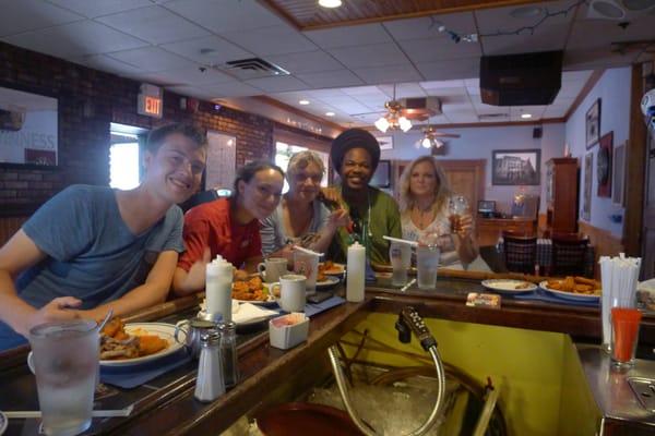 Made new friends from the Netherlands & Mt. Vernon NY!  Enjoying GOOD food, drinks & the WORLD CUP!  HUP HUP HUP!!!