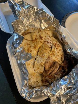 Carnitas quesadilla