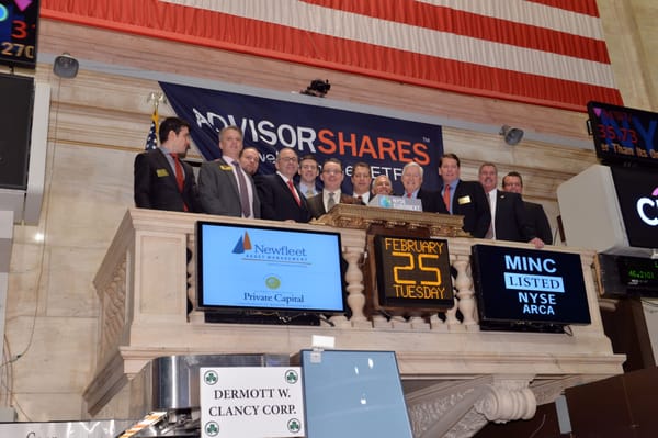 Ringing the opening bell at the New York Stock Exchange