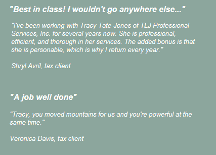 Reviews from tax clients