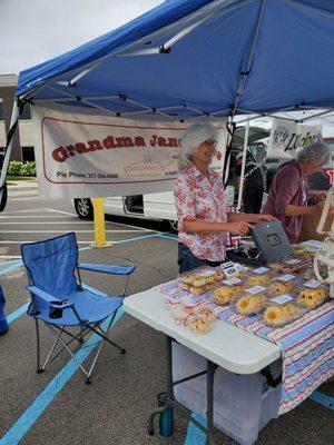 They were really busy here at Grandma Jane's Pies Bakery booth.