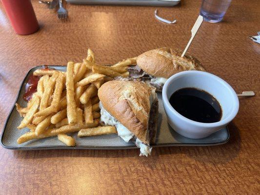 Philly Cheesesteak Sandwich with Fries