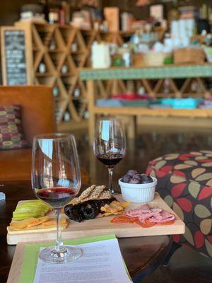 Wine tasting and cheese board from La Diosa