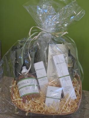 A sampling of our bath and body products.  All are made with 100% virgin olive oil.  Very popular for those with dry skin!