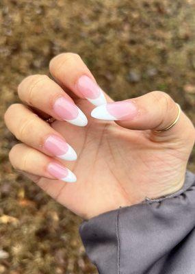 almond shaped french tips