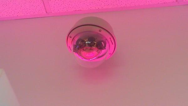 Surveillance camera installed. 1camera has 4 lenses 4 different angles same time