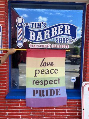 Tim's shop and the rainbow flag ‍