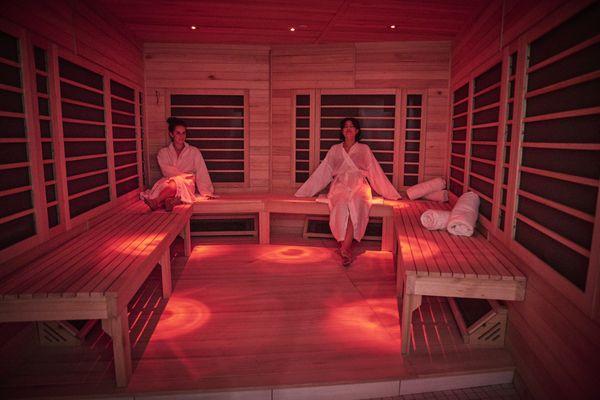 Spacious infrared sauna