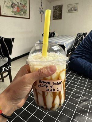 Brown sugar boba tea