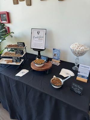 Human and pets snack bar in waiting area