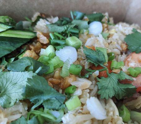 Thai fried rice with chicken