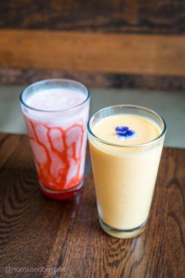 Mango Lassi and Rose Lassi