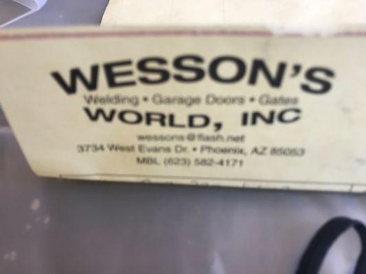 Wessons World