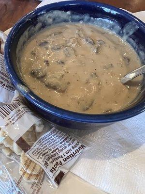 Chicken and mushroom soup