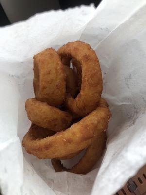 Small onion rings - plenty big for a small order!