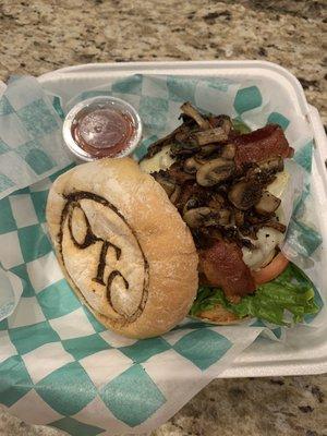 Mushroom Bacon & Swiss Burger