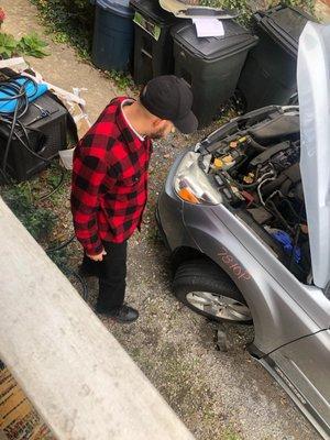 Paul helped me change oil and change a front fender for half the price quoted by a auto body shop.