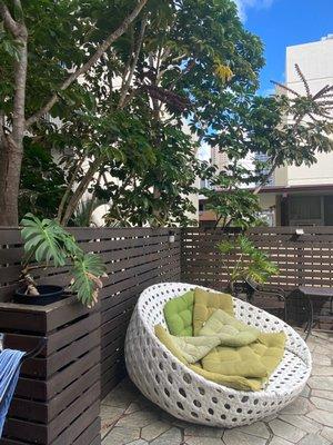 Cozy nook on the rooftop