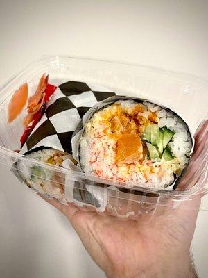 1. Spicy Salmon Sushi Burrito