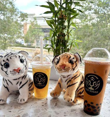 It's a purrrfect afternoon for a #Mango and #ThaiTea @ Tide Sugar Boba Tea-Southside Blvd.