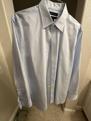 Dress shirt after they ironed