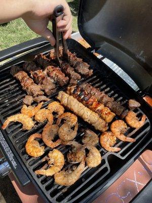 Don Alfonso shrimp and skewers