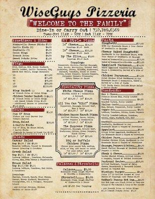 New Menu as of July2021