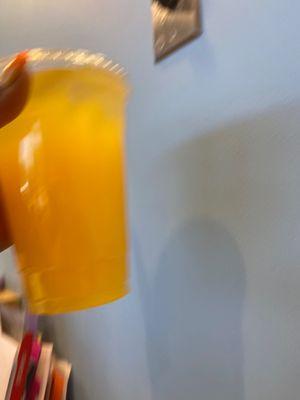 Mango juice (not very sweet)