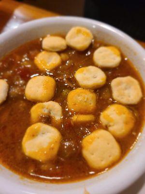 Beef vegetable barley soup, amazing. The best I've ever had. And, I'm picky AF.