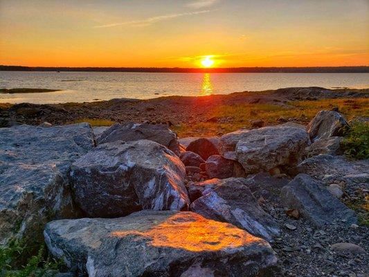 Breathtaking sunset views right outside our RV